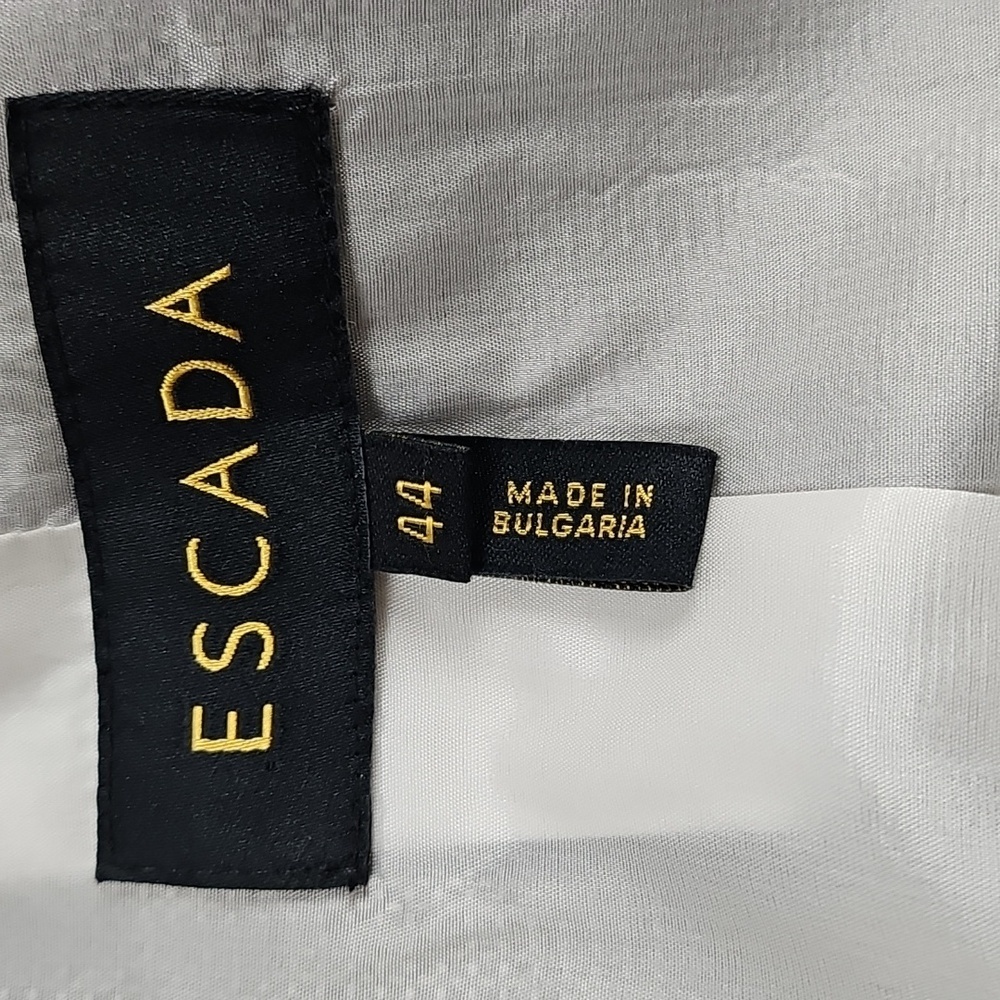 Escada Bentley Wool Blend Black White Notched Lapel Single Button Jacket Blazer - Picture 10 of 16